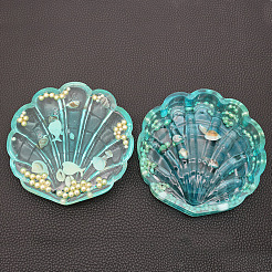 DIY シェル形状ジュエリープレートシリコン金型  貯蔵型  レジン型  UVレジン用  エポキシ樹脂工芸品作り  ホワイト  130~135x125~130x25~27mm&nbsp;WG10226-01