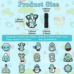 15Pcs 15 Styles Winter Themed Silicone Bead Sets&nbsp;SIL-CJ0003-16