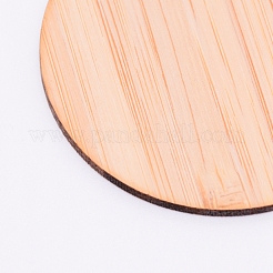 絵画用のフラットラウンドい竹板  バリーウッド  60x2mm&nbsp;AJEW-WH0129-29B