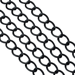 アルミツイストチェーンカーブチェーン  溶接されていない  電気泳動黒  20x15x1.8mm  5メートル/セット&nbsp;CHA-TA0001-05EB