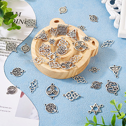72Pcs 12 Styles Tibetan Style Alloy Connector Charms&nbsp;TIBE-TA0001-29
