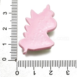 ユニコーン不透明樹脂デコデンカボション  ジュエリー作りのための  甘露  32x25x7mm&nbsp;CRES-F034-05