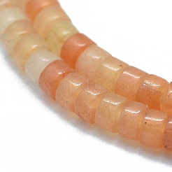 天然石レッドアベンチュリンビーズ連売り  フラットラウンド/ディスク  3.8~4.2x2~4.5mm  穴：0.8~1mm  約146~180個/連  14.76~15.5インチ（37.5~39.5cm）&nbsp;G-F631-A11-02