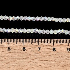 AB Color Plated Transparent Glass Beads Strands&nbsp;GLAA-G127-01I