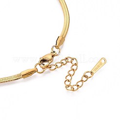 2.5MM 304 Stainless Steel Herringbone Chain Necklaces&nbsp;NJEW-N058-01A-G