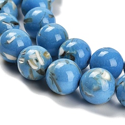 Assembled Synthetic Stone and Trochus Shell Beads Strands&nbsp;G-B128-08D-08