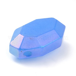 電気メッキ天然クォーツペンダント  染め  多面カット  ポリゴン  41x24x15mm  穴：3mm&nbsp;G-B017-06