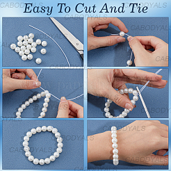 2 Rolls 2 Colors Polyester Round Elastic Cords&nbsp;OCOR-CY0003-39