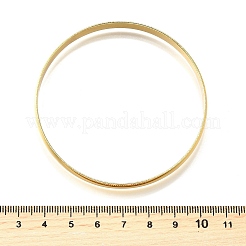 女性用304ステンレススチールプレーンバングル  ゴールドカラー  1/4インチ（0.6cm）  内径：2-1/2インチ（6.5cm）&nbsp;BJEW-V004-02B-G