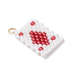 シリンダーシードフラットラウンドペンダント4個  カードを再生  304ステンレススチールオープン丸カン付き  ミックスカラー  24x14x2mm  穴：2mm  4個/セット&nbsp;PALLOY-MZ00594