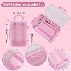 4Pcs 4 Colors Trolley Bag Shaped Plastic Candy Storage Boxes&nbsp;AJEW-SP0002-61