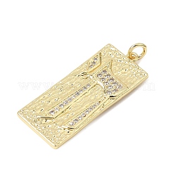 Brass Micro Pave Cubic Zirconia Pendants&nbsp;CU-CBA7D5E-07G