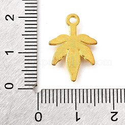 合金ペンダント  カドミウムフリー＆鉛フリー  葉のチャーム  ゴールドカラー  19x13x1mm  穴：1.5mm  約1724個/1000g&nbsp;TIBE-L008-11G