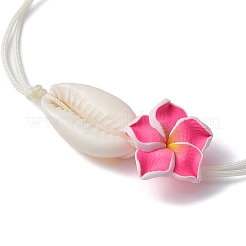 Natural Shell & Polymer Clay 3D Flower Link Bracelet&nbsp;BJEW-JB09816