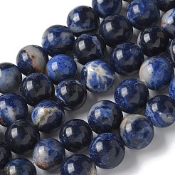 Natural South Africa Sodalite Beads Strands&nbsp;G-S259-35-10mm