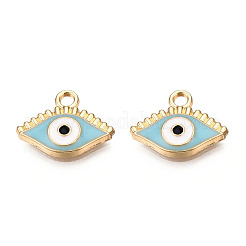 Light Gold Plated Alloy Enamel Pendants&nbsp;LS-ENAM-T009-87C-RS