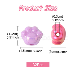 32Pcs UV Plating Acrylic Beads&nbsp;PACR-FS0001-04