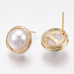 Brass Stud Earring Findings&nbsp;KK-S350-429
