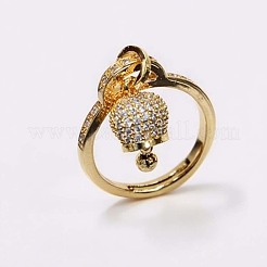 Brass with Crystal Rhinestone Finger Rings&nbsp;FS-WG96B7C-02