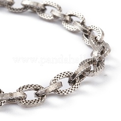 Brass Cable Chain Bracelets&nbsp;BJEW-H537-09AS