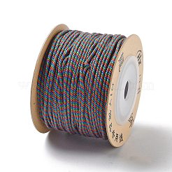 ポリエステルツイストコード  ラウンド  DIYのジュエリーには  グリーン  1.2mm  約38.28ヤード（35m）/ロール&nbsp;OCOR-G015-01B-04