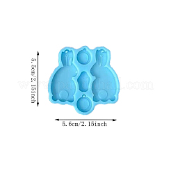 Rabbit & Flat Round Pendant Silicone Molds&nbsp;SIMO-PW0001-222B