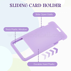 6Pcs 3 Colors Plastic ID Card Holders&nbsp;AJEW-CP0006-60