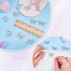 12Pcs 1-Hole Alloy Glass Shank Buttons&nbsp;BUTT-CA0001-35