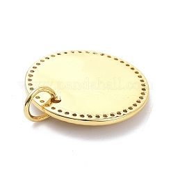 Brass Micro Pave Clear Cubic Zirconia Pendants&nbsp;ZIRC-L091-072G