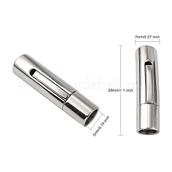 Tarnish Resistant Tube 304 Stainless Steel Bayonet Clasps&nbsp;STAS-Q034-1