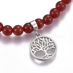 Natural Carnelian Charm Bracelets&nbsp;BJEW-I275-B05