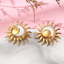 304 Stainless Steel Stud Earrings&nbsp;EJEW-D319-12G