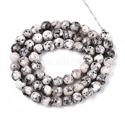 Dyed Natural White Jade Beads Strands&nbsp;G-T139-6mm-60-25
