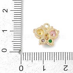 Brass Micro Pave Cubic Zirconia Pendants&nbsp;KK-Z094-16G-01