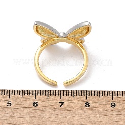 Brass Adjustable Open Cuff Rings for Women&nbsp;RJEW-Q030-03GP