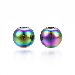Rack Plating Rainbow Color 304 Stainless Steel Beads&nbsp;STAS-S119-081C-01