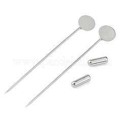 Brass Lapel Pin Base Settings&nbsp;LS-KK-WH0045-025A-P