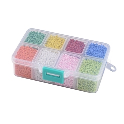 12/0 8 Colors Round Glass Seed Beads&nbsp;SEED-JP0007-14