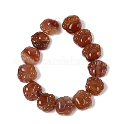 天然石赤瑪瑙ビーズ連売り  猫の足  16x14x9.5mm  穴：1mm  約13個/連  7.20''（18.3センチメートル）&nbsp;G-M108-A07-01