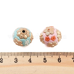 Alloy with Resin with Glass Handmade Indonesia Beads&nbsp;FIND-Q106-50