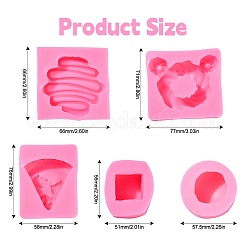 5Pcs 5 Styles DIY Silicone Molds&nbsp;DIY-CJ0002-52