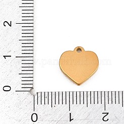 304ステンレススチールペンダントラインストーンセッティング  テクスチャードハートチャーム  ゴールドカラー  12x11.5x2mm  穴：1.4mm  1.4mmのラインストーンに適する&nbsp;STAS-L313-03G