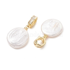 Natural Baroque Keshi Pearl Pendants&nbsp;PALLOY-JF05494