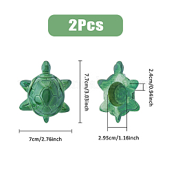 樹脂製のカメカバートイレボルト  濃い緑  77x70x24mm&nbsp;DJEW-WH0072-14