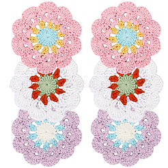 6Pcs 3 Colors Hand-woven Woolen Yarn Coaster&nbsp;DIY-GF0011-39