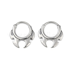 Fire Shaped 316 Surgical Stainless Steel Hoop Earrings&nbsp;EJEW-G416-35P