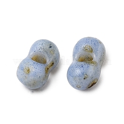 不透明なガラスビーズ  ピーナッツ  ライトスチールブルー  6.5x3.5x2.5~3mm  穴：1mm  約541個/袋&nbsp;GL-CBA31A4-02A