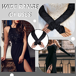 Women Satin Hook Finger Gloves&nbsp;AJEW-WH0455-59C