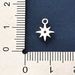 925 Sterling Silver Clear Cubic Zirconia 8-Pointed Star Charms&nbsp;STER-U009-06S