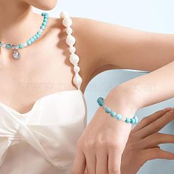 2連売り天然ハウライトビーズ連売り  艶消し  ラウンド  染め＆加熱  8mm  穴：1mm  約47個/連  15.5インチ&nbsp;G-NB0003-15